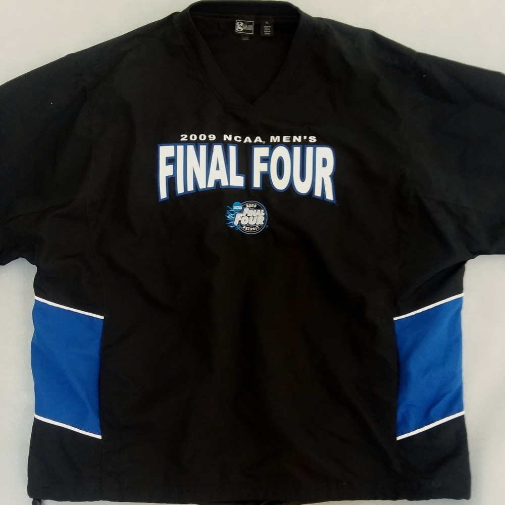 2009 NCAA Mens Final Four Detroit Pullover Windbreaker Mens XL Black *READ